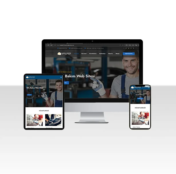 Oto Tamir ve Servis Web Site Paketi